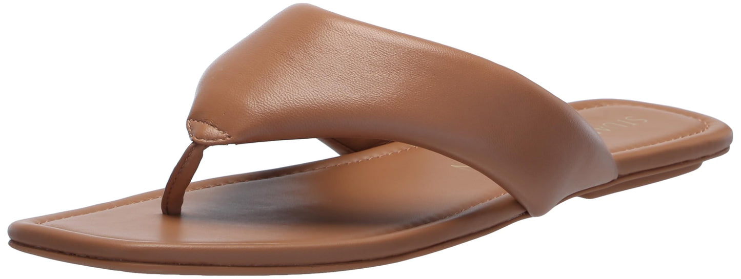 Stuart Weitzman Women's Maui Flip-Flop Slipper, Tan, 5.5