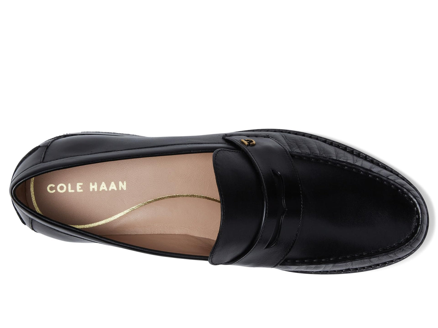 Cole Haan Women's Lux Pinch Penny Loafers, Scarab Leather, 9.5 Wide