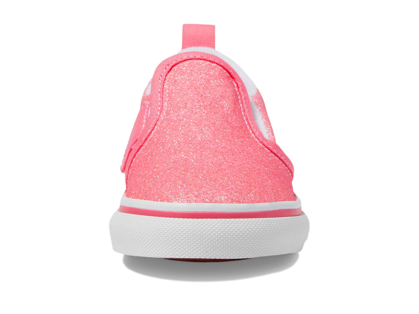 Vans Kids Unisex Slip-On V (Infant/Toddler) Glitter Pink 7 Toddler M