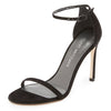 Stuart Weitzman Nudistsong Ankle Strap Sandal Black Suede 9.5 M