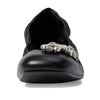 Stuart Weitzman Crystal Fleur Ballet Flat Black 7.5 B