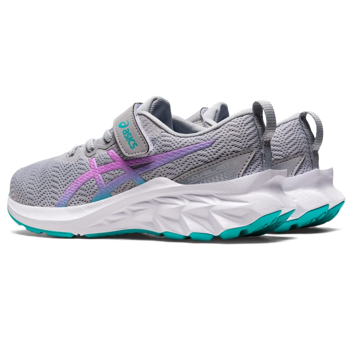 ASICS Girl's Novablast 2 PS (Toddler/Little Kid) Piedmont Grey/Lavender Glow 2.5 Little Kid M
