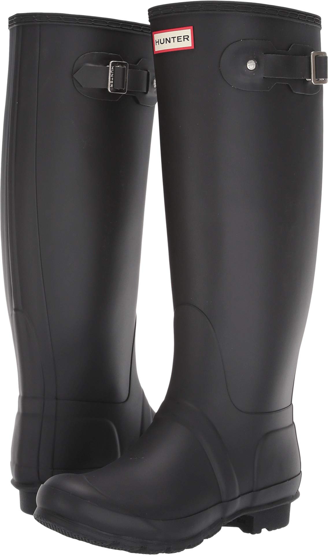 Hunter Original Tall Wellies Rainboots Black Women's Boots 8 US