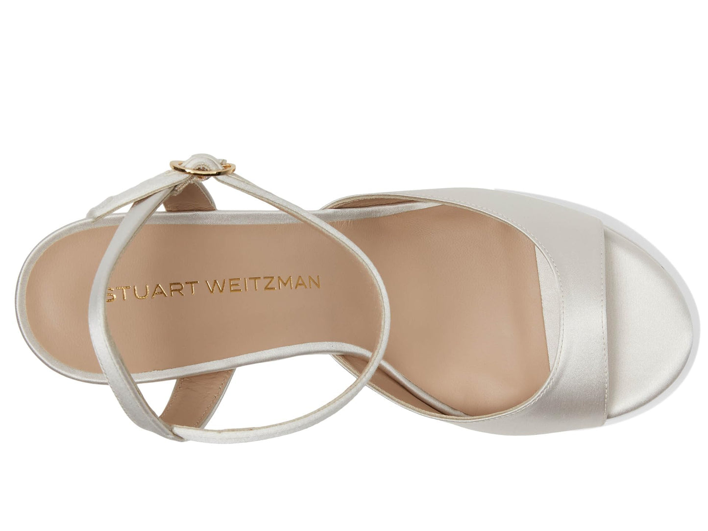 Stuart Weitzman Womens Dayna Ii Platform Cream 9 Medium