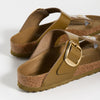 Birkenstock Women's Gizeh Big Buckle Sandals, High Shine Mud Green, 11 Medium US