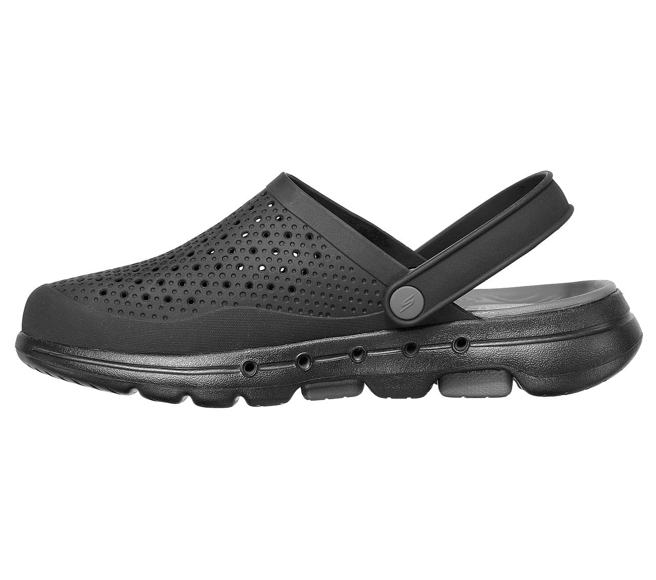 Skechers Men's Foamies GOwalk 5 - Astonished Clog, Black/Charcoal, 11
