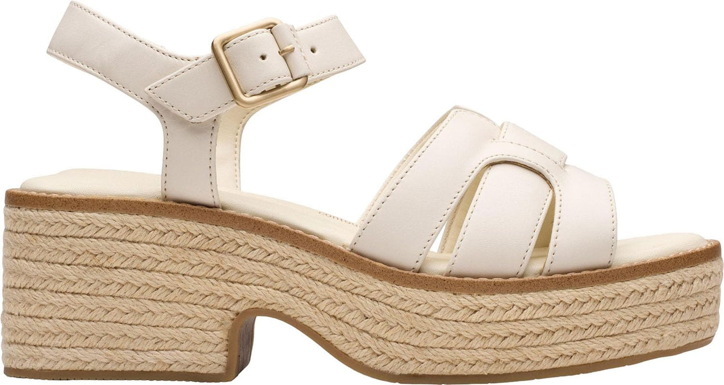 Clarks - Womens Coledale Strap Sandals, Cream Leat, 4.5 UK