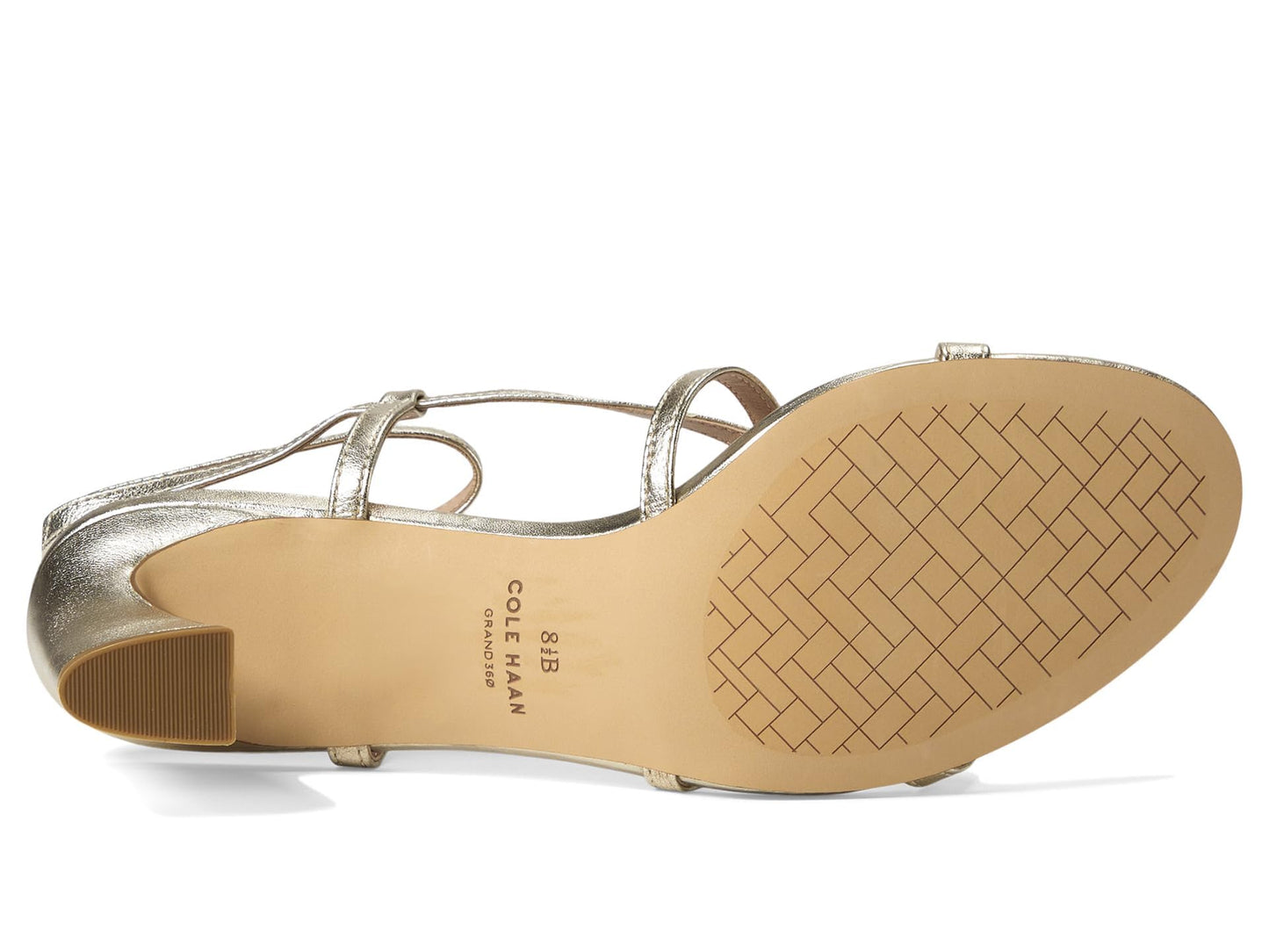 Cole Haan Women's Amber Strappy Sandal, Soft Gold LTR, 8.5
