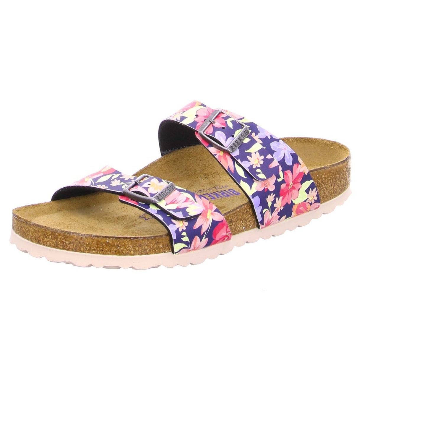 Birkenstock Sandales Sydney Sfb Birko-flor Supernatural Flower Navy, Women’s Sandal, Super Natural Flower Navy, 7 UK (40 EU)
