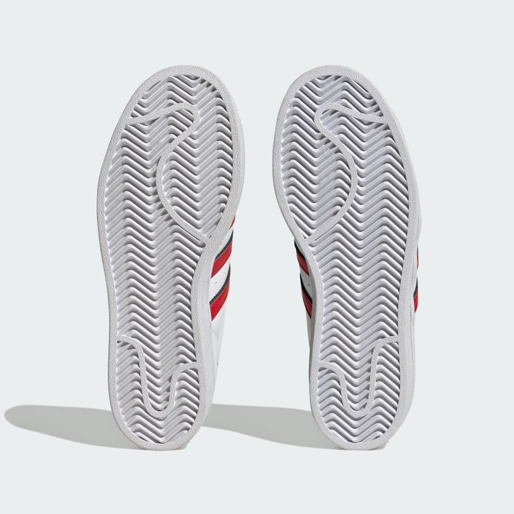 adidas Superstar (Big Kid) Footwear White/Better Scarlet/Night Indigo 4.5 Big Kid M