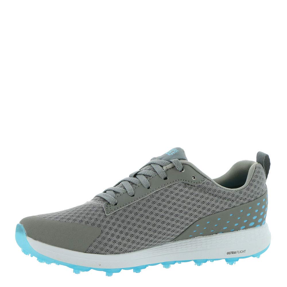 Skechers Women's Max Golf Shoe, Mesh Gray/Blue, 6.5