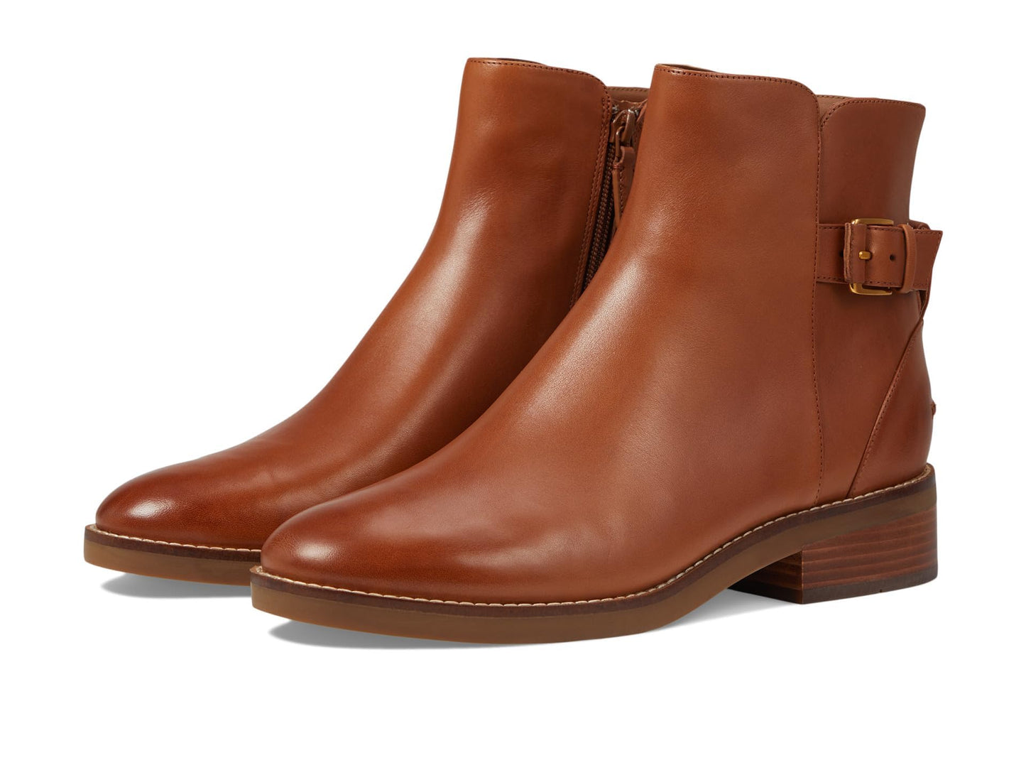 Cole Haan Womens Hampshire Buckle Bootie, British Tan Leather, 9-C US