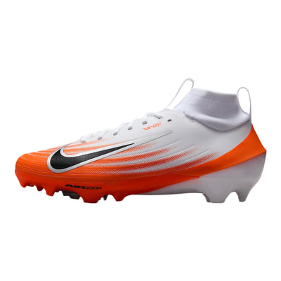 Nike Vapor Pro 1 Football Cleats (HM8850-103, White/Safety Orange/Metallic Silver/Black) Size 11