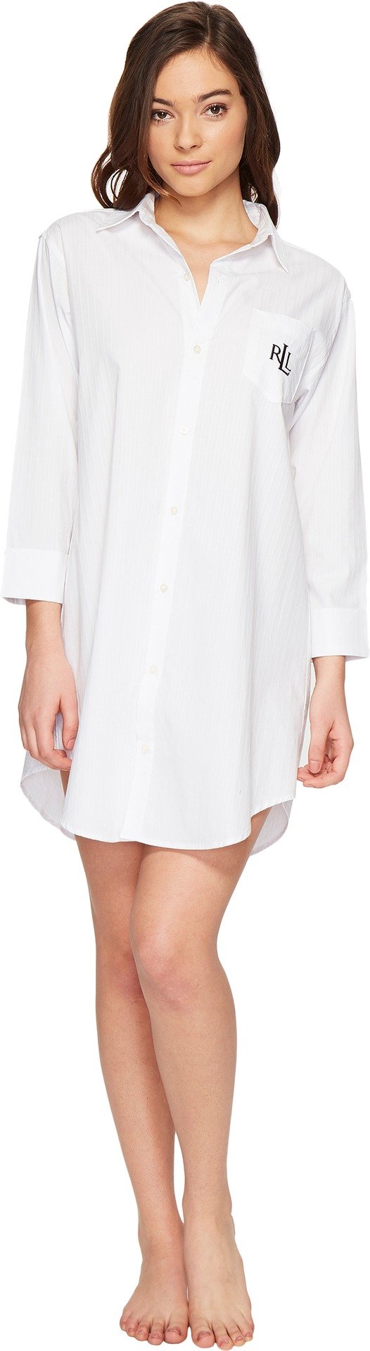 Lauren Ralph Lauren Cotton Jacquard Sleepshirt White SM (US 4-6)