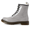 Dr. Martens Women's 1460 W Patent Leather 8 Eye Boot, Zinc Grey, 5
