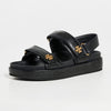 Tory Burch Women's Kira Two Band Sport Sandals, Perfect Black, 5 Medium US