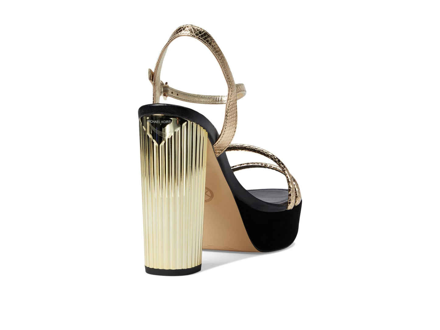 Michael Kors Porter Strappy Platform Pale Gold 8 M