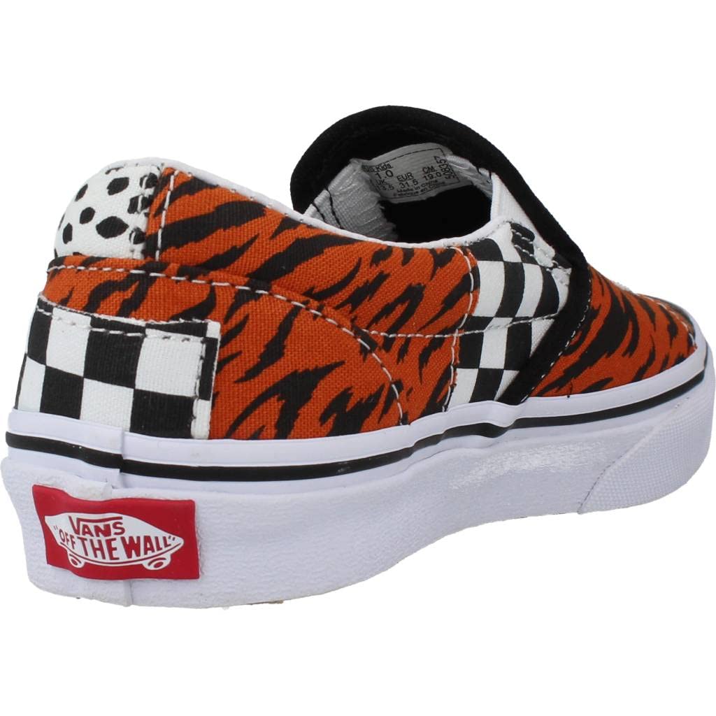Vans Girls Classic Canvas Slip-On Sneakers B/W 1.5 Medium (B,M) Little Kid
