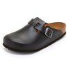 Birkenstock Unisex Boston Soft Footbed, Black Amalfi Leather, 38 M EU