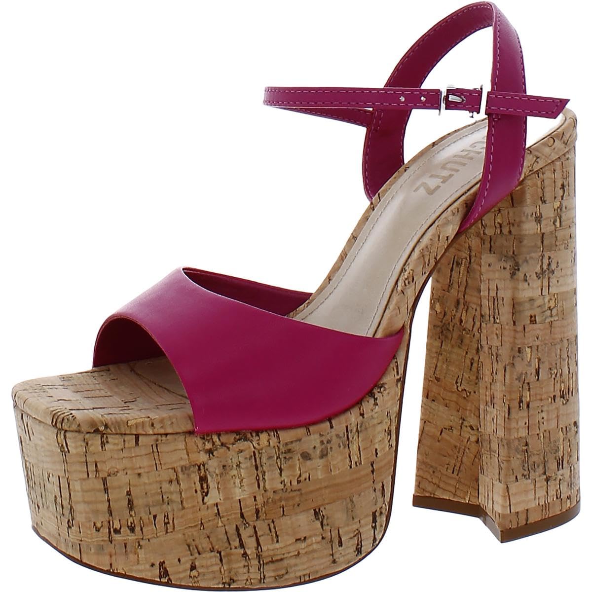 Schutz Women's Glayce Sandal, Hot Pink, 8