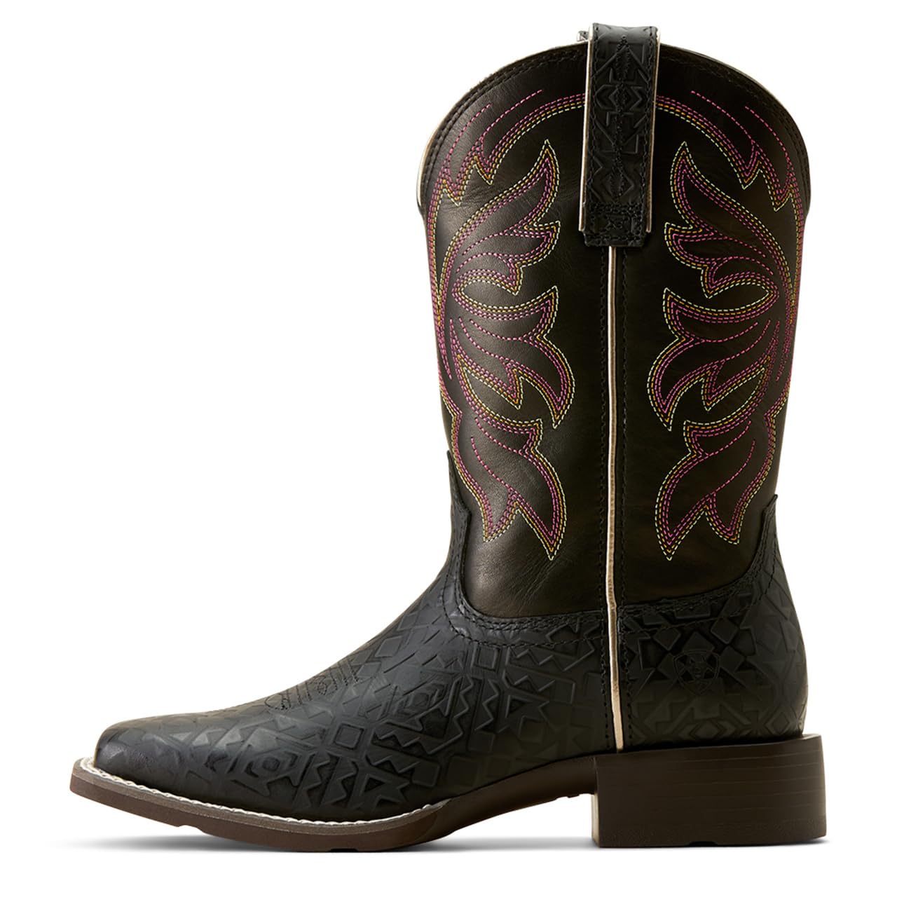 ARIAT Women's Buckley Western Boot, Limousine Black/Black Blanket Emboss, 7.5