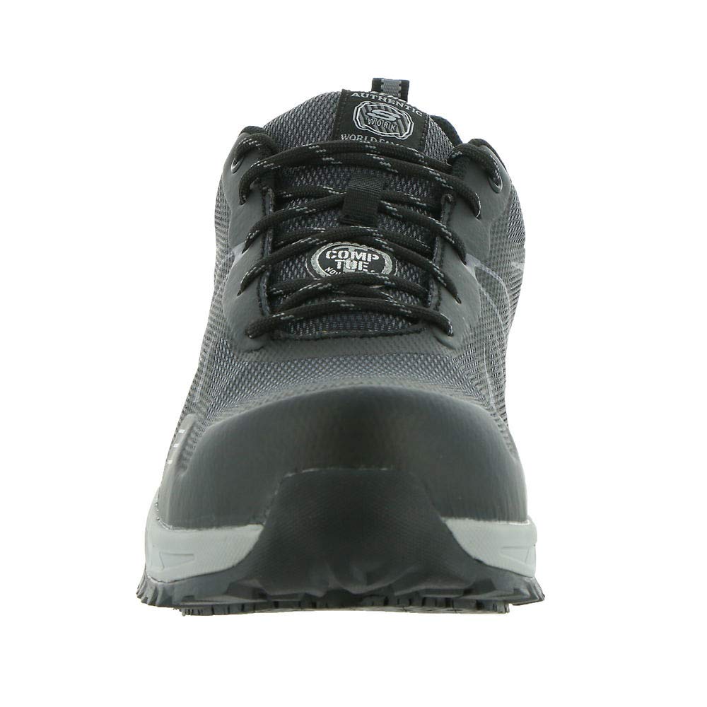 Skechers Azbar Comp Toe Black/Gray 8 D (M)