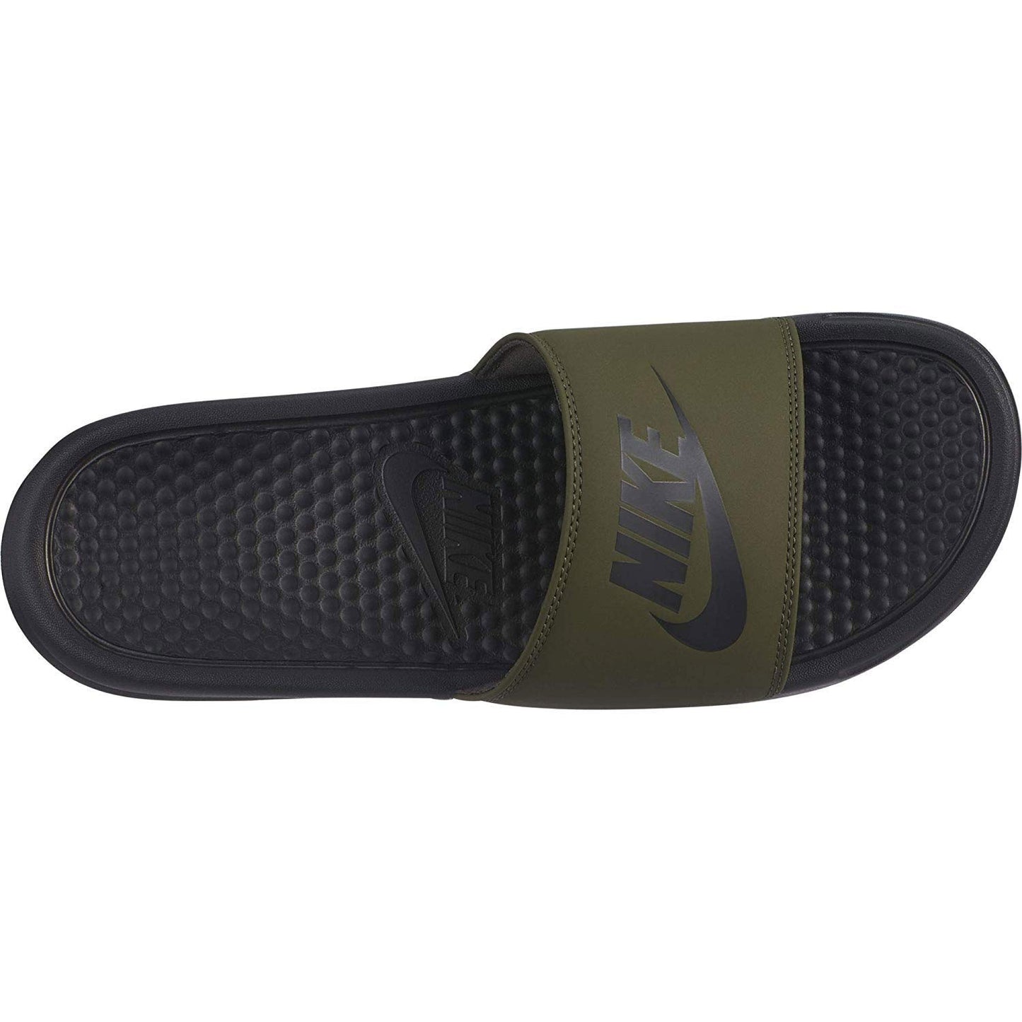 Nike Men's Benassi Just Do It Athletic Sandal, Cargo Khaki/Black, 13