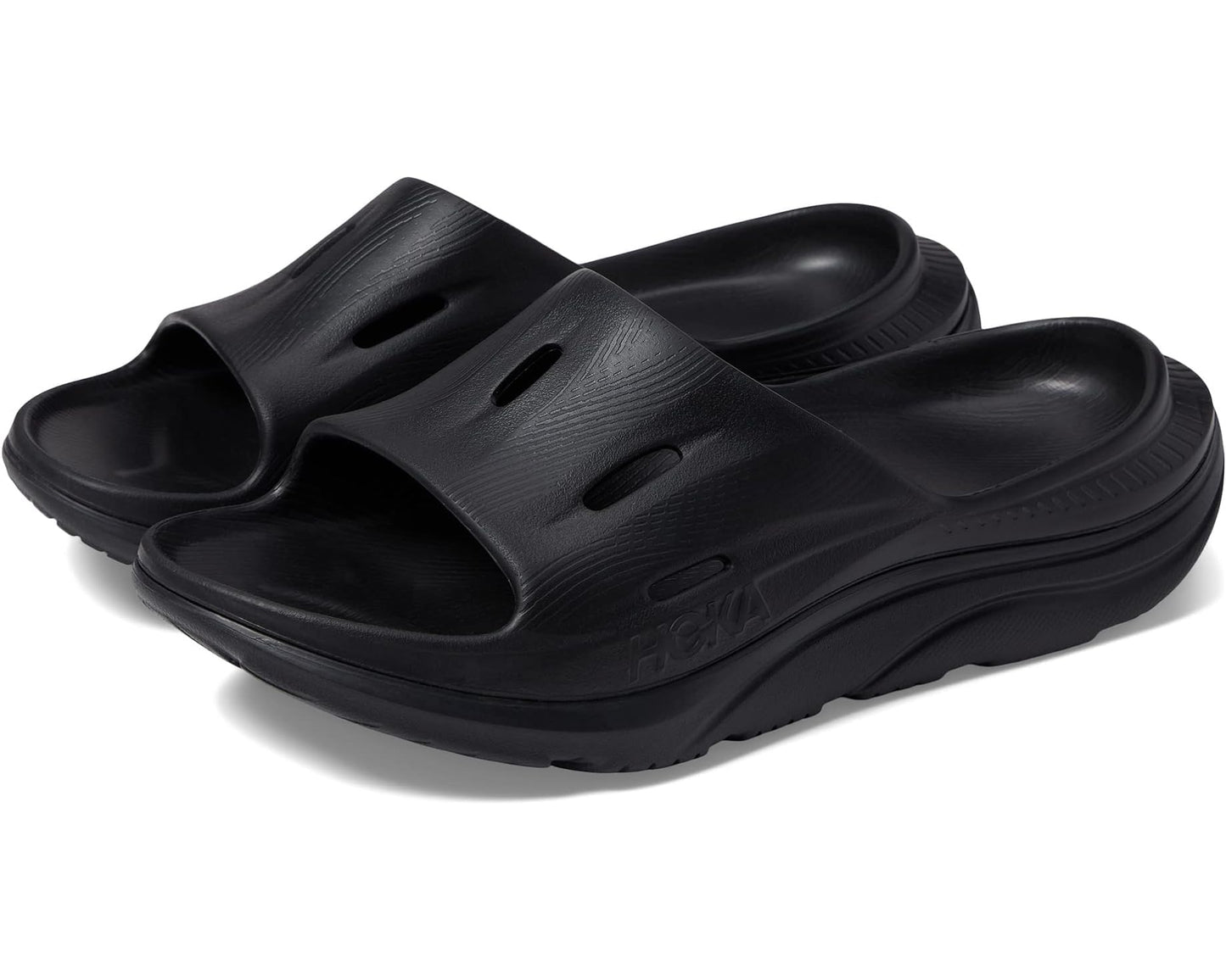 HOKA ONE ONE Unisex-Adult Ora 3 Recovery Athletic Comfort Sport Slides For Joint Pressure Relief & Plantar Fasciitis (Black, US Footwear Size System, Adult, Women, Numeric, Medium, 13)