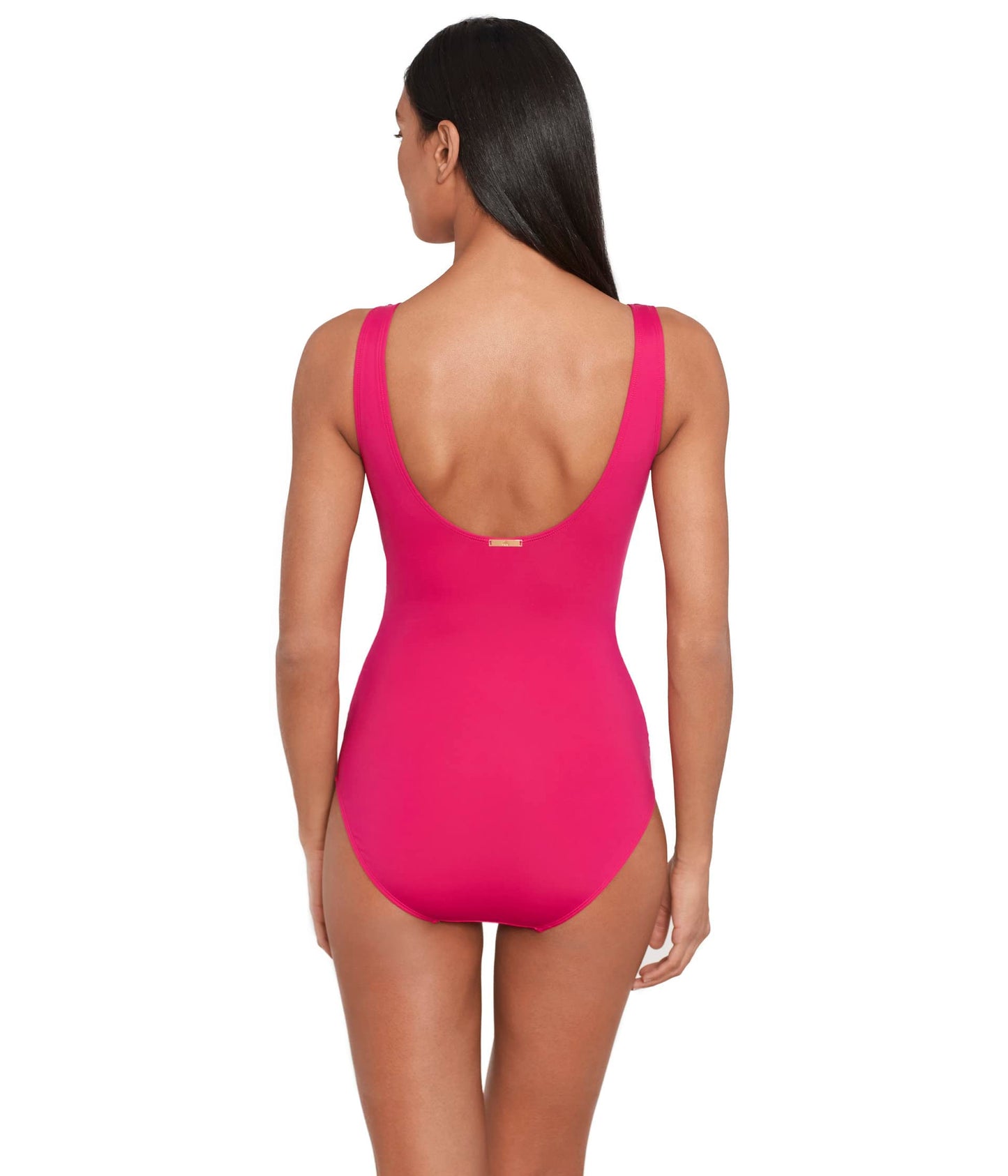 Lauren Ralph Lauren Beach Club Solid Ruffle Surplice One-Piece Orchid 14