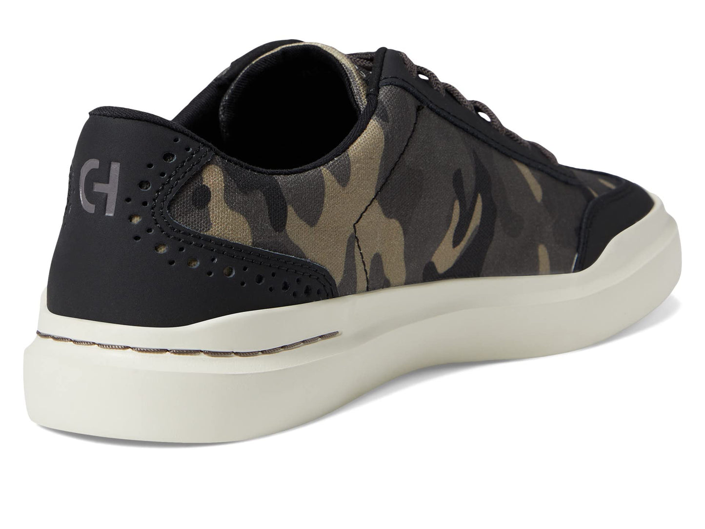 Cole Haan Grandpro Rally Canvas T-Toe Sneakers for Men - Canvas Upper - Textile Lining - T-Toe Design Black/Dark Pavement Camo 7.5 D - Medium