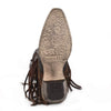 Corral Boots Women's Handcrafted Western Boots | Snip Toe Cowboy Boots with Leopard Print, Fringe and Stud Details