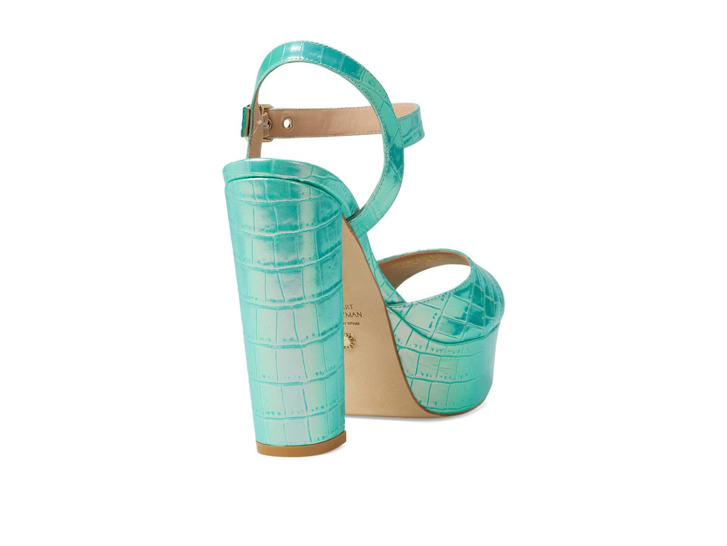 Stuart Weitzman Ryder 95 Platform Sandal Capri Ice 9 B