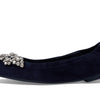 Stuart Weitzman Crystal Fleur Ballet Flat Nice Blue 7.5 B