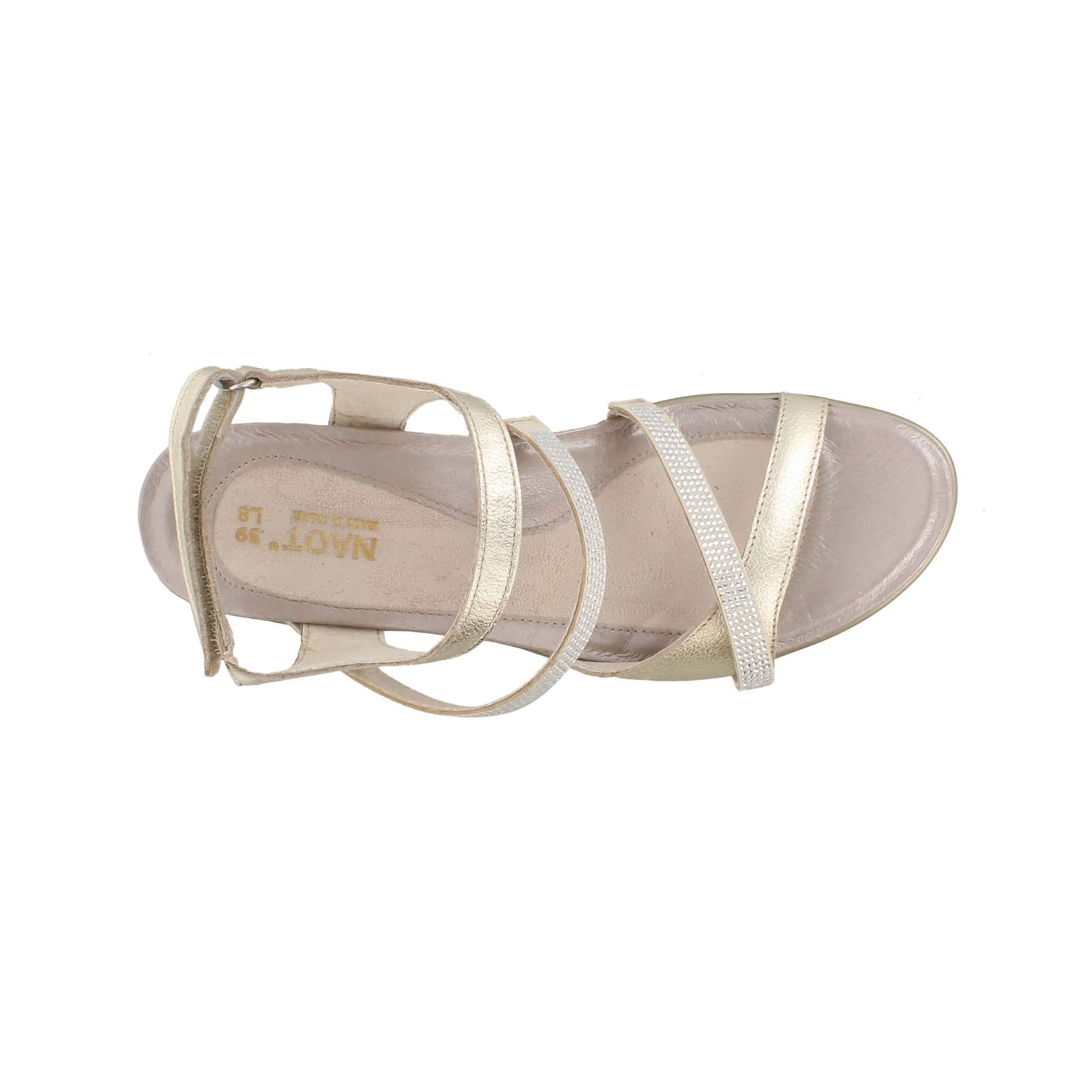 NAOT Women's Innovate Heel Radiant Gold Lthr/Gold w/Gold Rivets 9-9.5 N-M US