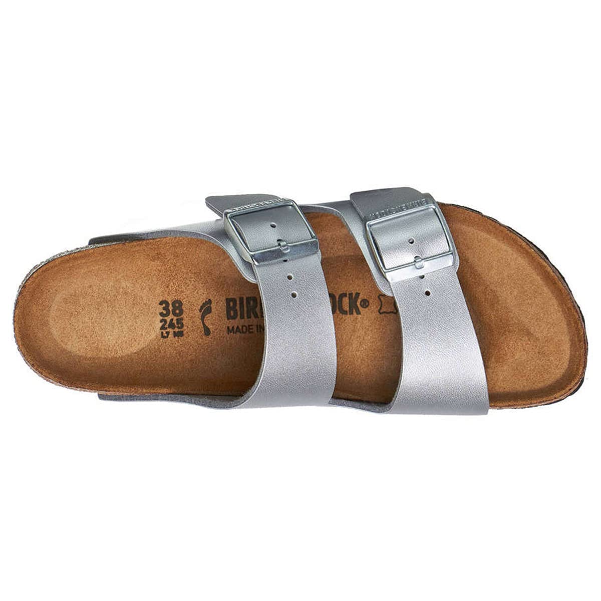 Silver Birko-Flor Arizona Sandals by Birkenstock