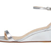 Stuart Weitzman Nudistcurve 50 Wedge Silver 5.5 B