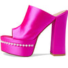 Stuart Weitzman Skyhigh 145 Pearl Slide Flamingo 5 B