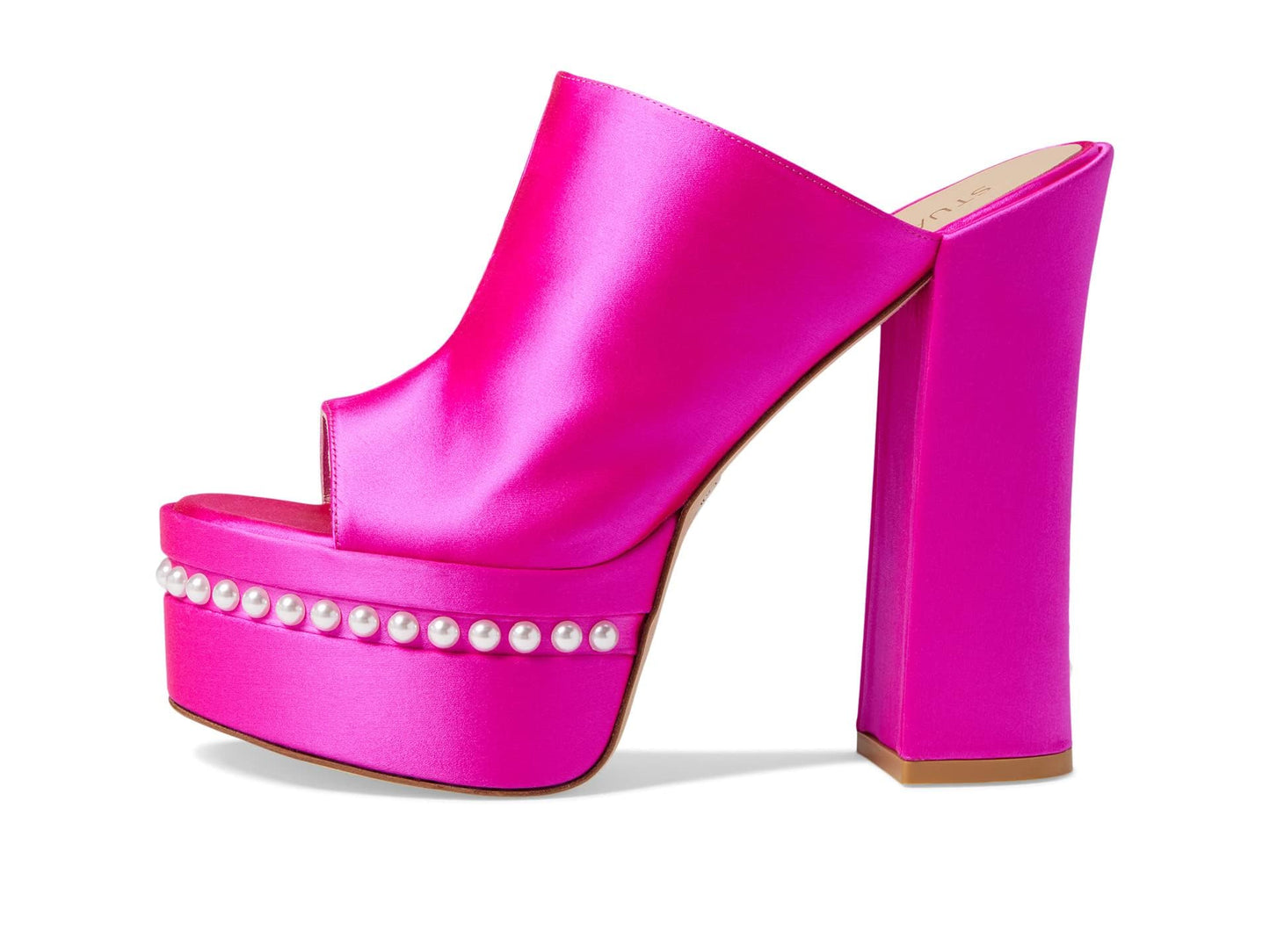 Stuart Weitzman Skyhigh 145 Pearl Slide Flamingo 5 B
