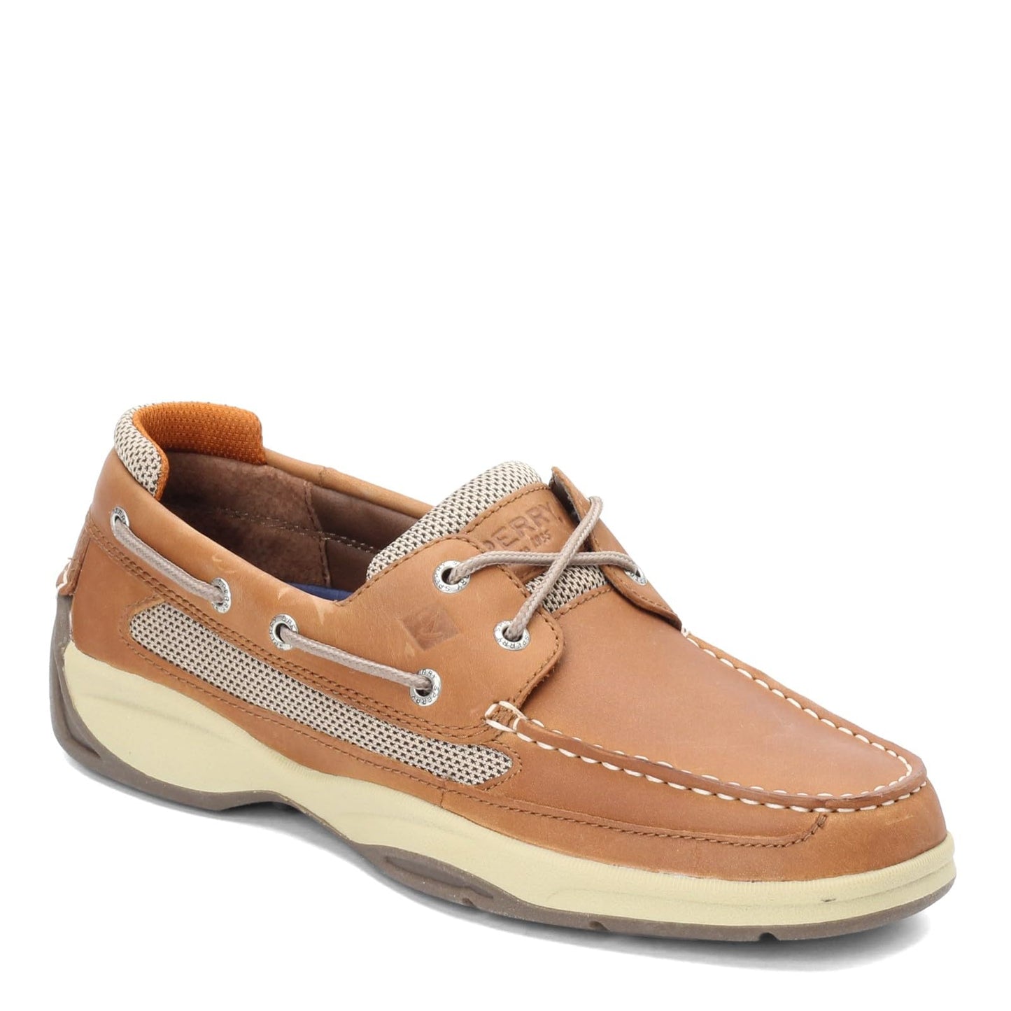 Sperry Lanyard 2-Eye Boat Shoe,Dark Tan/Orange,11.5 M US