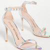 Stuart Weitzman Womens Nudistcurve 100 Sandal Silver 11 M
