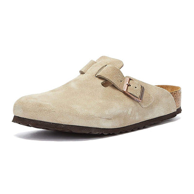 Taupe Suede Boston Clog by Birkenstock