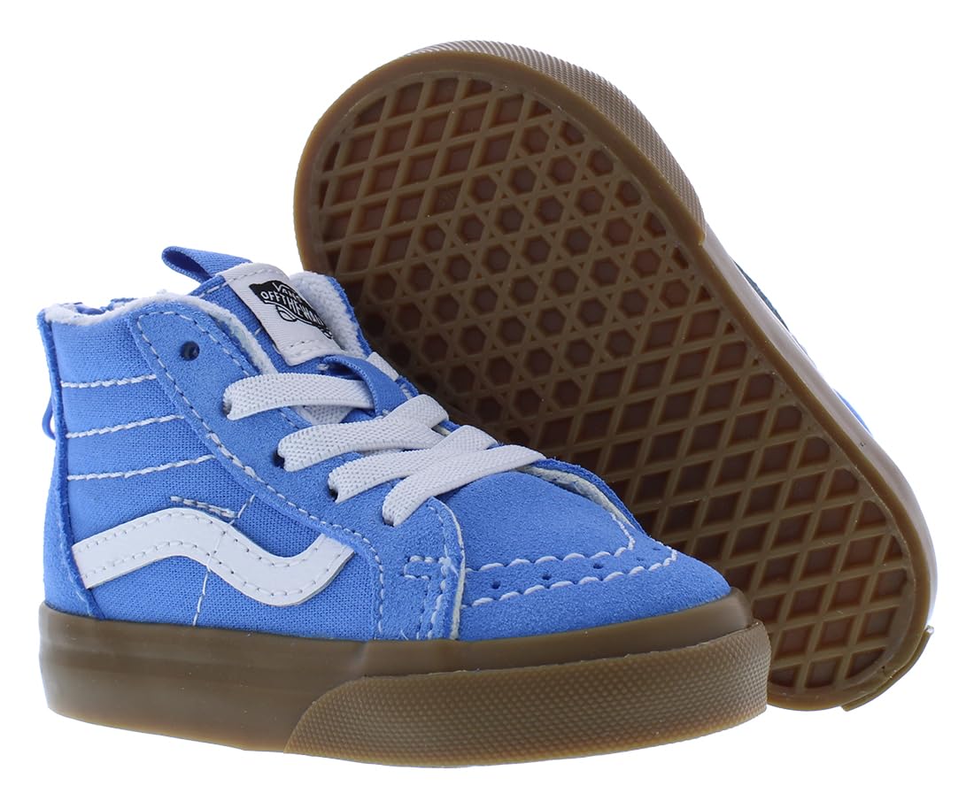 Vans Sk8 Hi Zip Infant/Toddler Shoes Size 7, Color: Gum Azure Blue-Blue