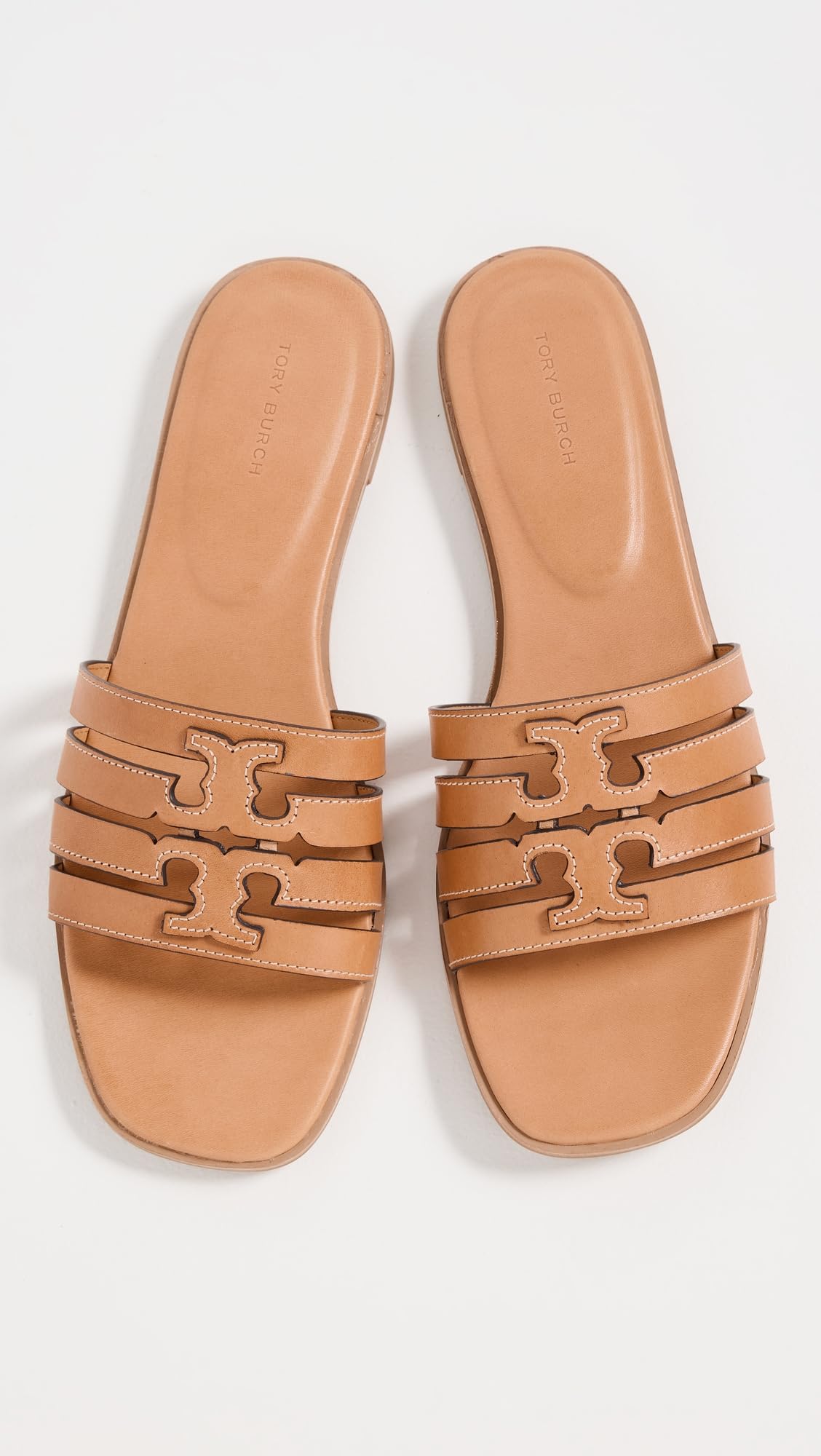 Tory Burch Women's Ines Cage Slides, Camello/Camello, 6.5 Medium US