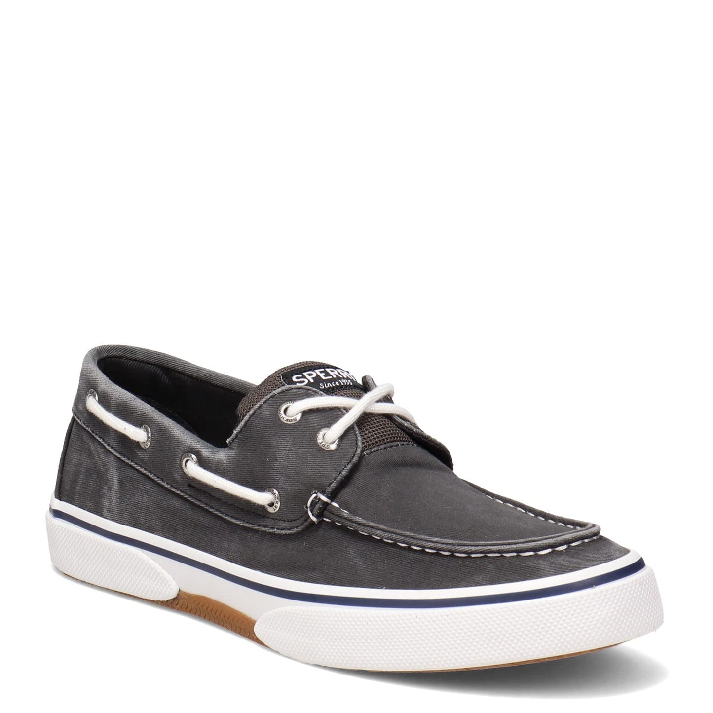 Sperry Men's, Halyard Boat Shoe Black Twill 8.5 W