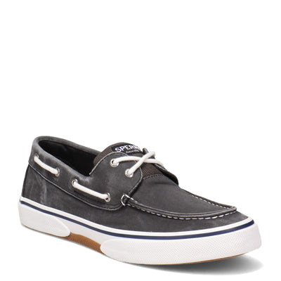 Sperry Men's, Halyard Boat Shoe Black Twill 8.5 W