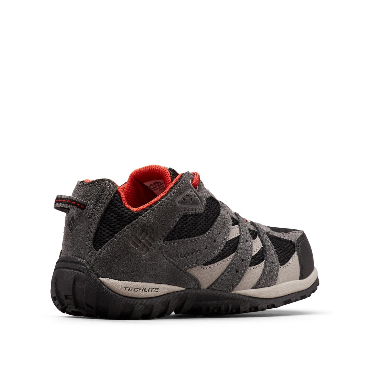 Columbia Youth Redmond Waterproof, Black/Flame, 4