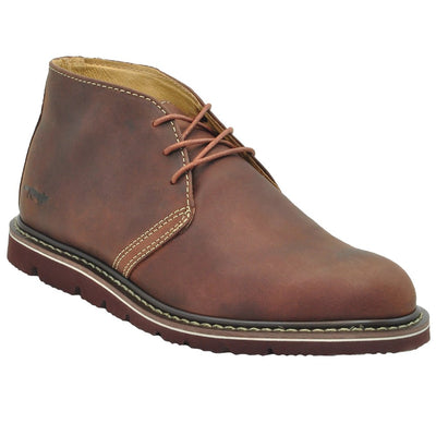 Golden Fox Enzo Men's Chukka Boot Casual Workboots Wine 9.5