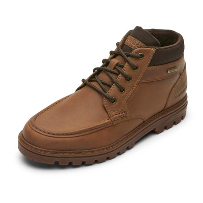 Rockport Men's Weather Ready Moc Boot, Wheat Leather, 6.5 W