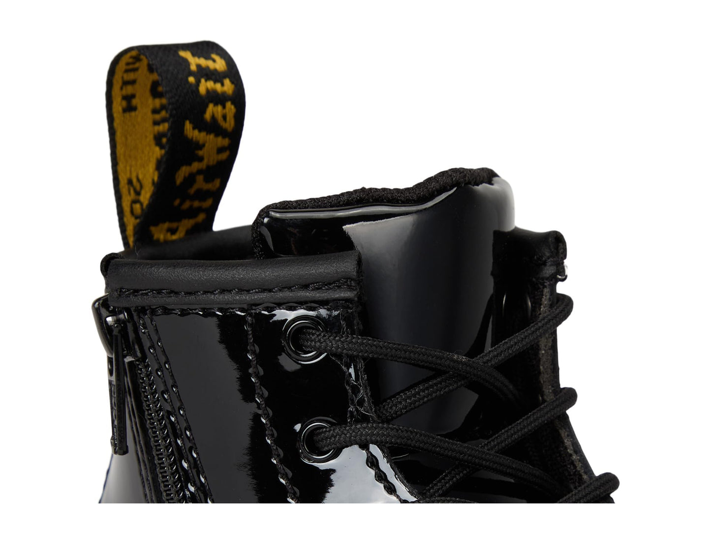 Dr. Martens Girls 1460 Lamper Boot, Black Patent, 4 Little Kid