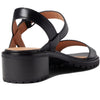 Madewell Cameron Lug Sandal - Nubuck Sandals for Women - Leather Upper with Ankle Strap Buckle Closure, Synthetic Outsole, and Round-Toe Sandals True Black 6 M